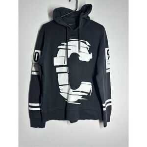Core By Jack & Jones Men’s Cotton Blend Hoodie Graphic Print C Black White Sz M